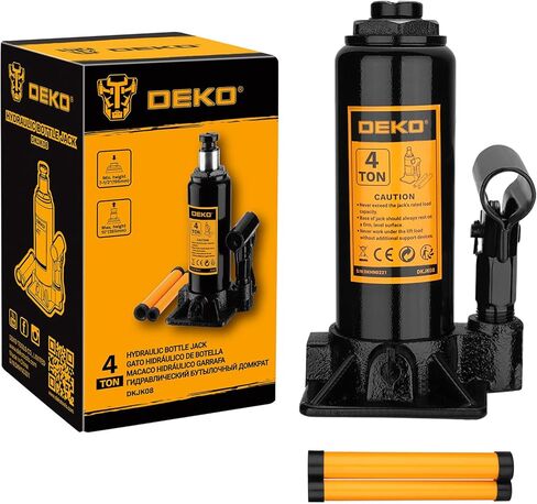 مقبس زجاجة هيدروليكي 4 طن (8,800 رطل) من DEKOPRO، نطاق رفع 7.5-15 بوصة، مقبس سيارة هيدروليكي ملحوم بمقبض طويل للسيارة والبيك اب والشاحنة وإصلاح السيارات in Kuwait