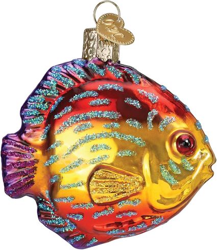 Old World Christmas Ornaments: Fish Collection Glass Blown Ornaments for Christmas Tree, Betta in Saudi Arabia