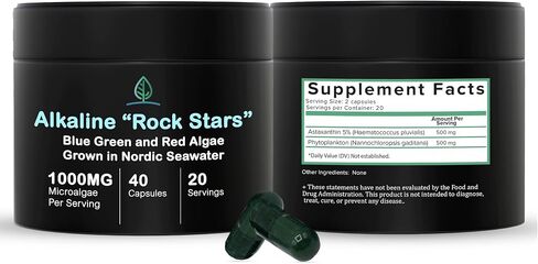 Holistic Bin Organic Astaxanthin Powder | Powerful Natural Antioxidant Supplement for Smoothies and Capsules | Whole Haematococcus Pluvialis Algae Supplement (20 Grams) in Kuwait