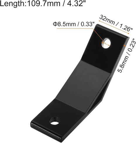 uxcell 2Set 135 Degree Angle Aluminum Profile Corner Bracket, Corner Brace Joint Connectors for 4040 Series with Bolts Nuts (Black) in Saudi Arabia