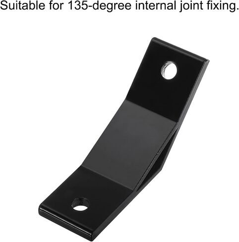 uxcell 2Set 135 Degree Angle Aluminum Profile Corner Bracket, Corner Brace Joint Connectors for 4040 Series with Bolts Nuts (Black) in Saudi Arabia