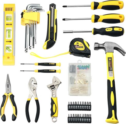 مجموعة أدوات B Bosi Tool مكونة من 142 قطعة مع حقيبة، مجموعة أدوات إصلاح المنزل مع حقيبة أدوات تخزين مفتوحة بفم عريض 13 بوصة (142 قطعة)، 142 قطعة (هذا المنتج غير مؤهل للحصول على خصومات) in Kuwait