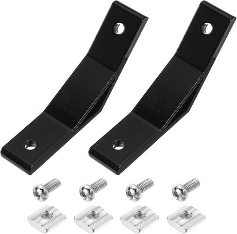 uxcell 2Set 135 Degree Angle Aluminum Profile Corner Bracket, Corner Brace Joint Connectors for 4040 Series with Bolts Nuts (Black) in Saudi Arabia