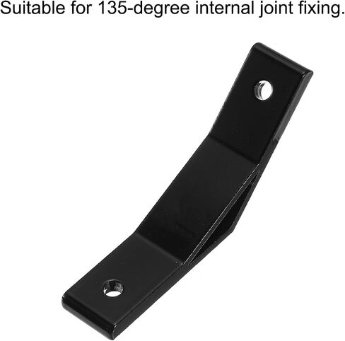uxcell 2Set 135 Degree Angle Aluminum Profile Corner Bracket, Corner Brace Joint Connectors for 4040 Series with Bolts Nuts (Black) in Saudi Arabia