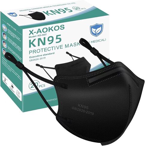 Adjustable KN95 Masks, 5-Layer Disposable Respirator Masks with Adjustable Ear Loops, Individually Wrapped in Saudi Arabia