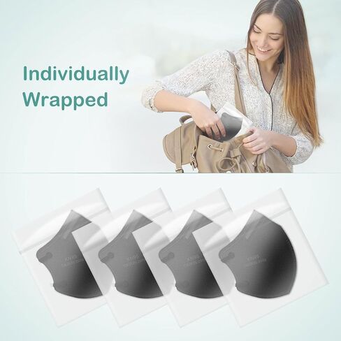 Adjustable KN95 Masks, 5-Layer Disposable Respirator Masks with Adjustable Ear Loops, Individually Wrapped in Saudi Arabia