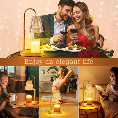 Candle Warmer Lamp with Timer, Dimmable Wax Melts Warmer for Candle Jars, Electric Black Candle Warmer Light for Bedroom, Decor Beside Lamp for Home in Saudi Arabia