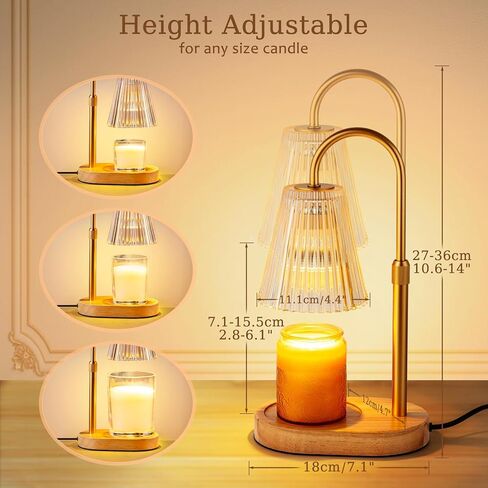 Candle Warmer Lamp with Timer, Dimmable Wax Melts Warmer for Candle Jars, Electric Black Candle Warmer Light for Bedroom, Decor Beside Lamp for Home in Saudi Arabia