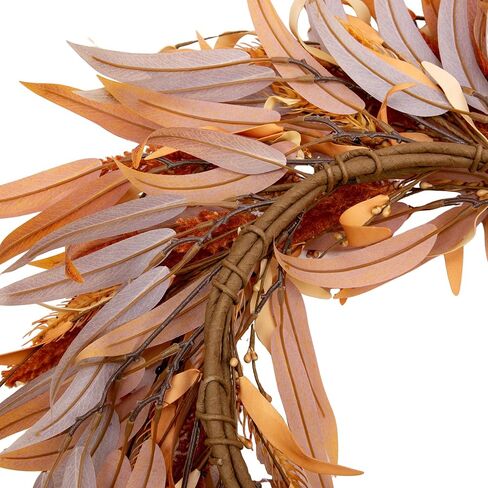 VGIA 18 Inch Fall Wreath Autumn Door Wreath Fall Decorations with Artificial Grain Wreath Wheat Ears Wreath for Fall Decor for Autumn Harvest Home Wall Festival in Saudi Arabia
