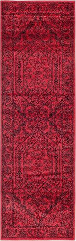 SAFAVIEH Adirondack Collection Runner Rug - 2'6" x 6', Red & Black, Oriental Medallion Design, Non-Shedding & Easy Care, Ideal for High Traffic Areas in Living Room, Bedroom (ADR108F) in Saudi Arabia