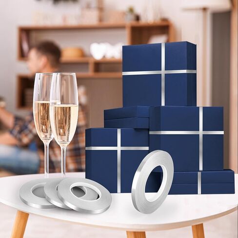 شريط رقائق ذهبي من MATUFF 5 لفات، 10 مم × 275 ياردة، شريط فيلم مايلر من البوليستر المعدني، مجموعة شريط واشي ذهبي للحرف الجدارية، لمسة مرآة، فنون الرسم والديكور وتغليف صندوق الهدايا in Kuwait