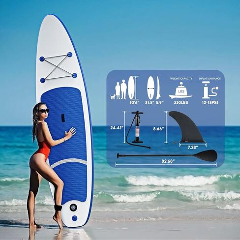 ألواح التجديف القابلة للنفخ مع ألواح التجديف SUP للبالغين، سطح EVA غير قابل للانزلاق in Kuwait