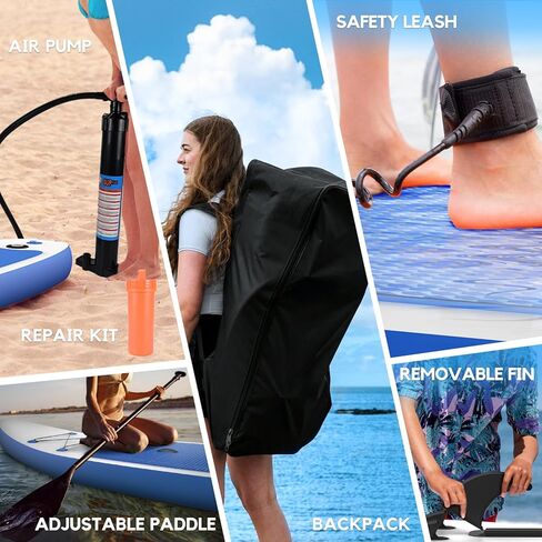 ألواح التجديف القابلة للنفخ مع ألواح التجديف SUP للبالغين، سطح EVA غير قابل للانزلاق in Kuwait