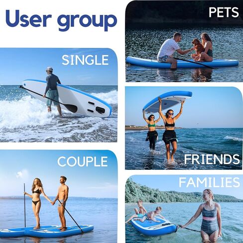 ألواح التجديف القابلة للنفخ مع ألواح التجديف SUP للبالغين، سطح EVA غير قابل للانزلاق in Kuwait