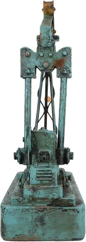 Ebros Gift Rustic Vintage Green Nodding Donkey Pumpjack Oil Derrick Rig Prototype Sculpture Wild West Pumpjack On Platform Model Home Decor Western Antiqued Figurine in Saudi Arabia