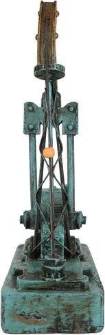 Ebros Gift Rustic Vintage Green Nodding Donkey Pumpjack Oil Derrick Rig Prototype Sculpture Wild West Pumpjack On Platform Model Home Decor Western Antiqued Figurine in Saudi Arabia