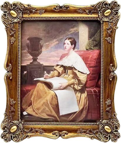 Vintage Picture Frame 8x10 Inch, Ornate Antique Photo Frames with Glass Front, Baroque Design, Tabletop & Wall Hanging, Photo Gallery, Gold in Saudi Arabia