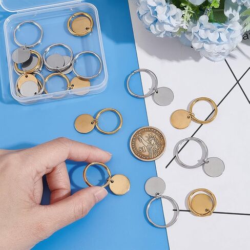 UNICRAFTALE 16pcs 2 ألوان سماعة الطبيب اسم العلامة للممرضات الفولاذ المقاوم للصدأ سماعة الطبيب علامة قلادة الديكور جولة سحر معرف العلامة مخصص التمريض معرف سماعة الطبيب سحر هدايا التخرج للأطباء in Kuwait