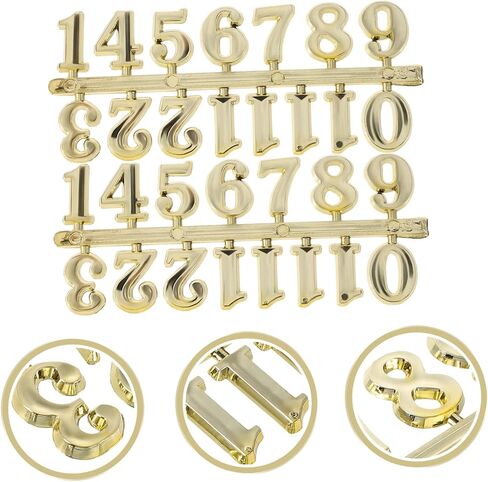 5 Sets Clock Reloj De Pared Digital Arabic Decor DIY Kits Arabic Clock Number Repair Clock Parts Clock Arabic Number Decoration Clock Arabic Number Rome Replace Black in Saudi Arabia
