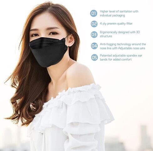 KF94 Face Mask,Individually Wrapped KF94 Masks,50Pcs in Saudi Arabia