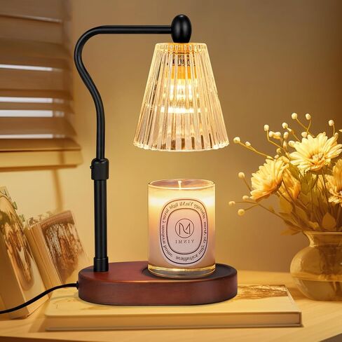 Lukasa Candle Warmer Lamp, Adjustable Height, with Timer and Dimmer, Gifts for Women Mom, House Warming Gifts New Home Decor, Wax Melt Warmer for Scented Jar Candles, with 2 Bulbs in Saudi Arabia