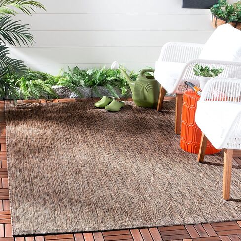SAFAVIEH Courtyard Collection 2' x 3'7' Brown / Brown CY8522 Indoor/ Outdoor Patio Backyard Mudroom Accent Rug in Saudi Arabia