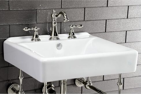 Kingston Brass FSC1979ACL American Classic Widespread Bathroom Faucet, 5-5/16 Inch in Spout Reach, Polished Nickel in Saudi Arabia