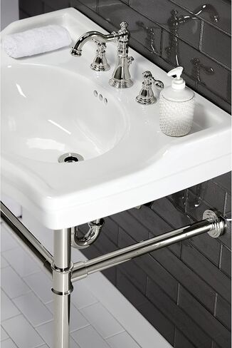 Kingston Brass FSC1979ACL American Classic Widespread Bathroom Faucet, 5-5/16 Inch in Spout Reach, Polished Nickel in Saudi Arabia