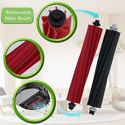 GYLBF Accessories Kit Compatible with Roborock S8 Pro Ultra Robot, Replacement Parts Include 2 Roller Brush, 1 Self-Cleaning Brush, 4 Hepa Filter, 4 Side Brush, 4 Mop Cloth, 4 Dust Bags in Kuwait