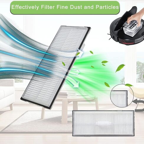 GYLBF Accessories Kit Compatible with Roborock S8 Pro Ultra Robot, Replacement Parts Include 2 Roller Brush, 1 Self-Cleaning Brush, 4 Hepa Filter, 4 Side Brush, 4 Mop Cloth, 4 Dust Bags in Kuwait