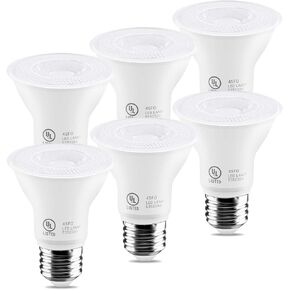 7W Par20 LED Bulb (50W Equivalent), UL Listed, 5000k Daylight White Dimmable Flood Bulbs Lights, 500 Lumens, E26 Base, Recessed Lighting for Indoor Outdoor, 6 Pack