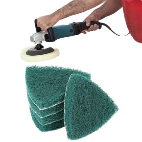 5PCS 13mm Triangle Sanding Scouring Pads, 240 Grit Oscillating Tool Sanding Pad Kit Multitool Sandpaper for Surface Sanding Polishing Deburring