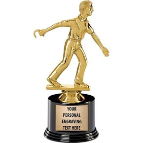 Crown Awards Horseshoe Trophies with Custom Engraving, 7.25" Personalized Male Horseshoes Trophy On Deluxe Round Base Prime