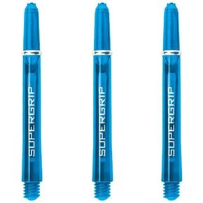Harrows Supergrip Short Dart Shafts, Polycarbonate Stems, Machined Rings, Aqua (3 Sets)