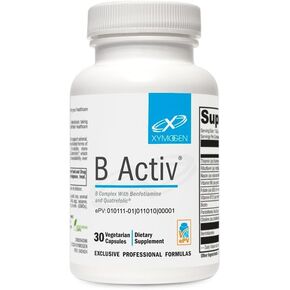 Xymogen Vitamin B Complex - B Activ - Activated B Vitamins with Benfotiamine and Quatrefolic - Support Adrenal and Immune Function + A Healthy Cardiovascular and Nervous System (30 Capsules)