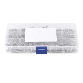 210pcs SS304 Hex Socket M4 Stainless Steel Button Head Screws and Nuts Assrotment Set Widely Used on Home and Office Appliance, Communication Equipment, Ship Assembly etc.