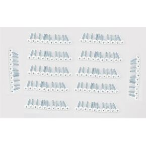 120 PCS # 8 x 1" Dome Head Phillips Wood Screw, Sheet Metal Screws, Zinc Plated, White Heads