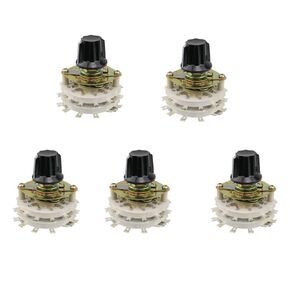 2P11T 2 Pole 11 Throw Double Deck Band Channel Rotary Switch 5 Pcs