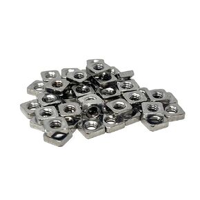 M3nS - Thin M3 Square Nuts for PRUSA & Zaribo 3D Printers - A2 Stainless Steel - Conform to DIN 562 (Quantity 100)