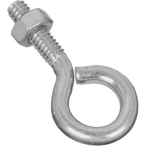Stanley Hardware 221085 1/4" X 2" Zinc Plated Eye Bolt With Nut Assembled