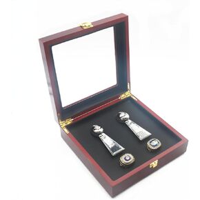 كأس فالمان ميا 1972 1973 لأبطال العالم لكرة القدم (مادة معدنية) وحلقات طبق الأصل لبطولة الدلافين مع صندوق خشبي مقاس 11 in Kuwait