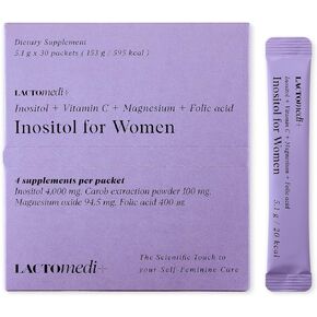 Inositol for Women | Hormone Balance and Fertility Support | Increasing Progesterone | Superlative Ratio 40:1 | Myo-Inositol 4000mg D-Chiro-Inositol 100mg | 30 Day Supply