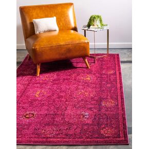 Unique Loom Medici Collection Vintage Botanical Traditional Red Area Rug (4' 0 x 6' 0)