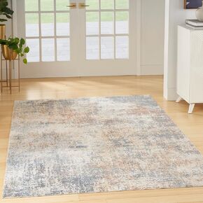 Nourison Astra Machine Washable Abstract Multicolor 6'7' x 9' Area -Rug, Easy -Cleaning, Non Shedding, Bed Room, Living Room, Dining Room, Kitchen (7x9) in Saudi Arabia