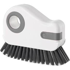 2 in 1 Window Track Cleaning Tools Window Sill Cleaner Tool Groove Crevice Cleaning Brush Grout Corner Scrubber Brush Tool Window Cleaner Tool for Sliding Door Track Showers Bathtub (Gray)
