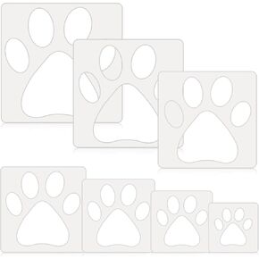Teling 14 Pieces Large Stencil for Painting on Wood Plastic 5 Point Template Paint Stencils for Fabric Walls Arts Paper Home Decoration(Circle)
