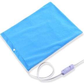 Boncare® Vinyl Small Heating Pad NO Auto Shut Off for Back Pain Relief and Cramps, High and Low Temperature Settings Hot Electric Heat Pad with Washable Cover Blue (12"x 15") in Kuwait
