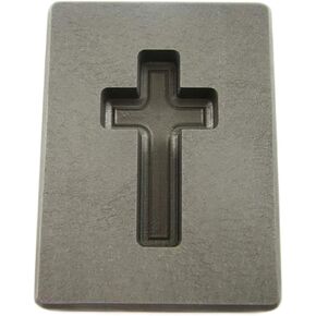 .75 oz Custom Cross Gold High Density Graphite Mold Silver Necklace 1-3/16"