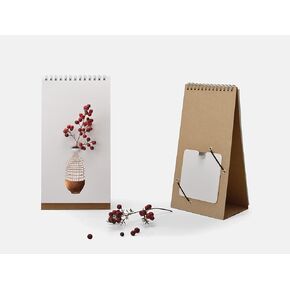 Flip Vase - Tabletop Notebook-Styled Vase for Flowers and Art - Change Through 7 Unique Drawings That Fits Your Mood - Designed by Spextrum® (Gold Vases)
