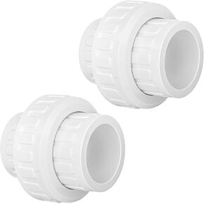 1/2" PVC Union Coupling PVC Adapter Grade PVC Union Pipe Fittings with EPDM O-Ring (Socket x Socket) pvc pool pump union fittings,2 Pack